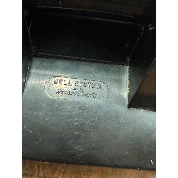 VTG Bell System Western Electric Black Rotary Dial Telephone 60s Phone UNTESTED - Picture 6 of 13